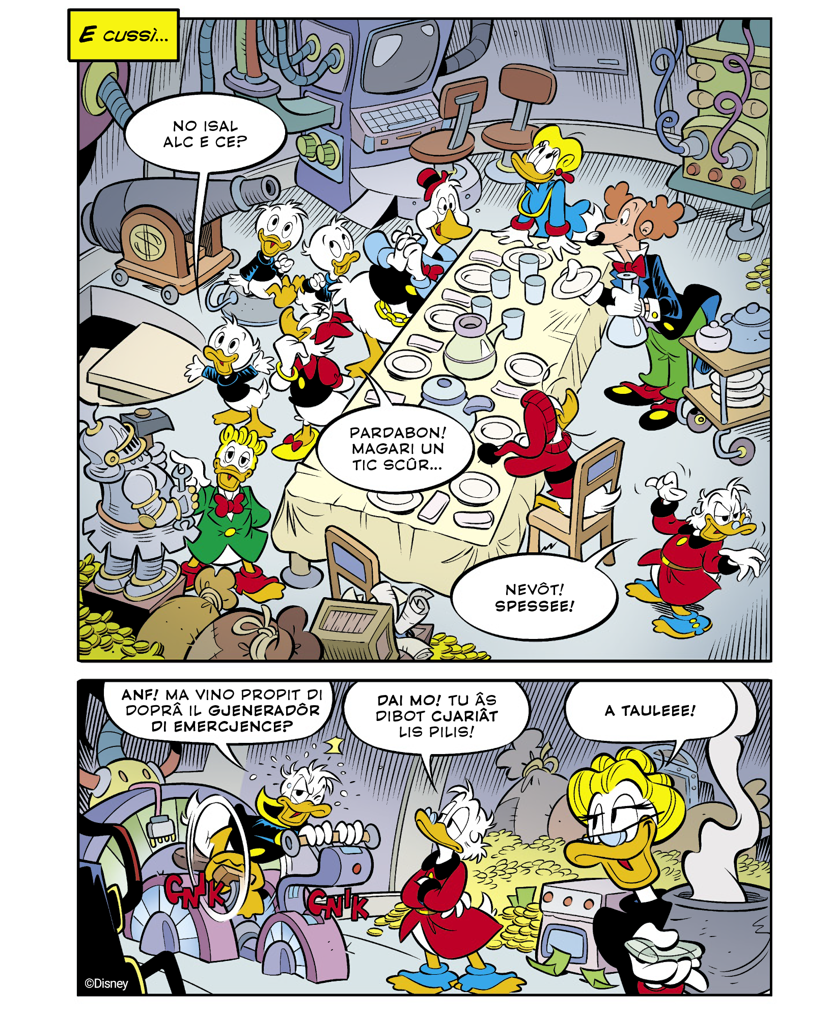 Topolino z zgodbo v furlanščini