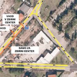 Nova prometna ureditev ob zbirnem centru
