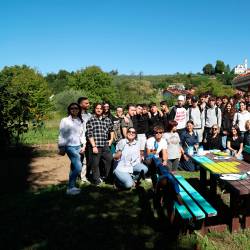 Člani mladinske skupine GO!2025 in dijaki zavoda Galilei Fermi Pacassi (EZTS GO)