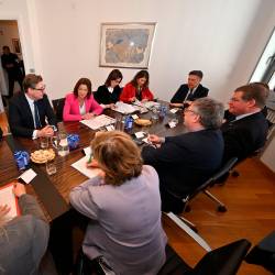 Ministrica za zunanje zadeve RS Tanja Fajon s predstavniki komponent Slovencev v Italiji