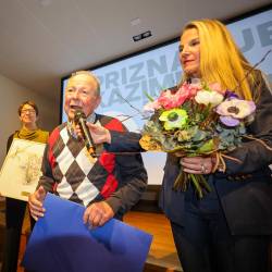 Božidar Tabaj po prejetju priznanja Kazimir Humar (TIBALDI)