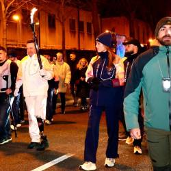Prvi je ob prihodu v mesto nosil olimpijsko baklo Diego Caserio (FOTODAMJ@N)