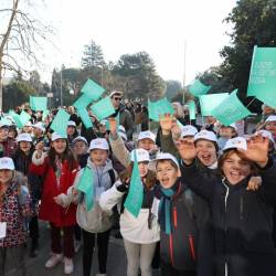 Učenci Večstopenjske šole Gorica na lanskem sprevodu ob odprtju EPK (ARHIV)