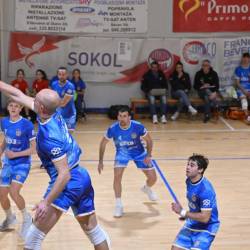 Odbojkarji Soče SloVolleyja na današnji tekmi (FOTODAMJ@N)