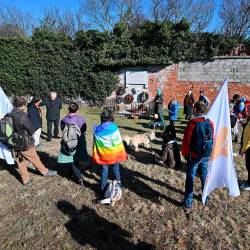 Mirovniške pohodnike je nagovoril Dušan Kalc (FOTODAMJ@N)