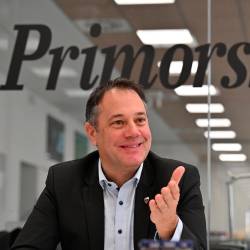 Podpredsednik slovenske vlade in minister za Slovence v zamejstvu in po svetu Matej Arčon v uredništvu Primorskega dnevnika (FOTODAMJ@N)