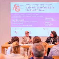 Pogovor z gostom Igorjem Giacominijem je vodila Ilaria Bergnach (TIBALDI)