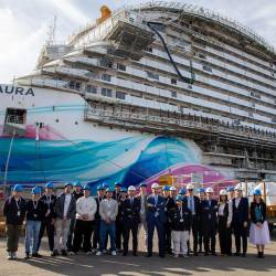 Študentje med obiskom ladjedelnice (FINCANTIERI)