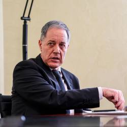 Tožilec Alberto Mingarelli se je že dan pred odprtjem sodnega leta srečal z novinarji (LUCA TEDESCHI/FOTODAMJ@N)