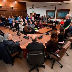 Današnja slovesnost v dvorani občinskega sveta v Dolini (FOTODAMJ@N)