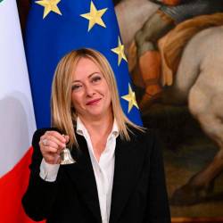 Giorgia Meloni je za predsednico vlade prisegla 22. oktobra 2022, danes je njen 1413 dan vladanja (ANSA)