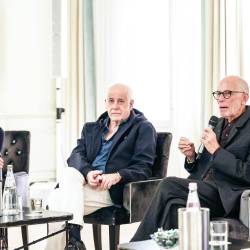 S sobotnega srečanja z novinarji, prvi z desne Gabriele Salvatores, drugi Toni Servillo (LUCA TEDESCHI/FOTODAMJ@N)