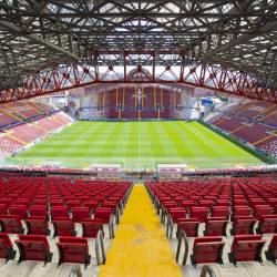 Tržaški stadion Nereo Rocco na arhivskem posnetku