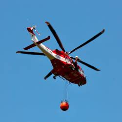 Nedavni požar na območju med Padričami in Gropado so gasili tudi s helikopterji (LUCA TEDESCHI/FOTODAMJ@N)