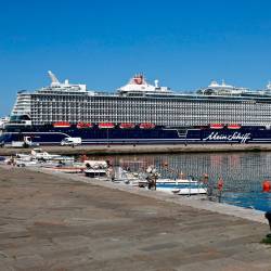 Ladja Mein Schiff Flow danes v Trstu (LUCA TEDESCHI/FOTODAMJ@N)