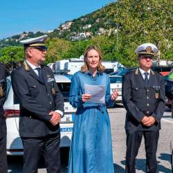 Odbornica de Gavardo s predstavniki lokalne policije (LUCA TEDESCHI/FOTODAMJ@N)
