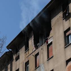 Popškodovano stanovanje v zadnjem nadstropju v Ulici Baiamonti v Trstu (TEDESCHI / FOTODAMJ@N)