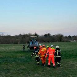 Prizor reševalne akcije (PGD KOMEN / FACEBOOK)