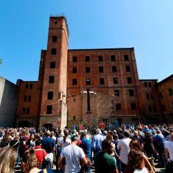 Osrednja proslava ob prazniku osvoboditve v Rižarni (LUCA TEDESCHI/FOTODAMJ@N)