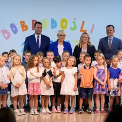 Predsednica republike Nataša Pirc Musar je obiskala prvošolce Osnovne šole Josipa Plemlja Bled