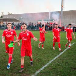 Veselje Juventininih igralcev po tekmi (TIBALDI)