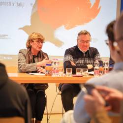 Predsednika krovnih organizacij Nives Cossutta in Walter Bandelj