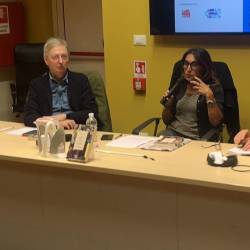 Felice Casson (levo), Luana di Francesco in Paolo Biondani v Ronkah