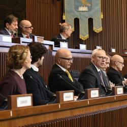 Delo deželnega sveta je predstavil njegov predsednik Mauro Bordin (četrti z leve)