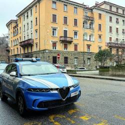 Policijski avtomobil v Trstu, fotografija je simbolna