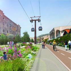 Računalniška obdelava kabinske žičnice, ki bi Kras povezala s Trstom