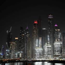 Pogled na Dubaj po iranskem napadu (ANSA)