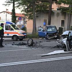 Prometna nesreča se je zgodila na pokrajinski cesti 35 na Opčinah (FOTODAMJ@N)