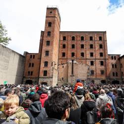 Prizor lanskoletne proslave v Rižarni ob 15. aprilu