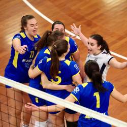 Odbojkarice Soče po osvojeni točki (TEDESCHI/FOTODAMJ@N)