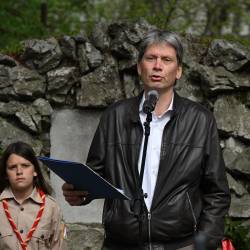 Slovenski slavnostni govornik na nedeljski svečanosti je bil zgodovinar Borut Klabjan