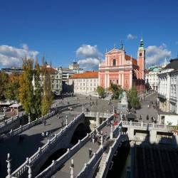 Pogled na središče Ljubljane (ARHIV)