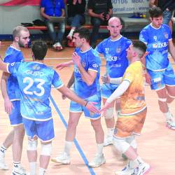 Odbojkarji Soče SloVolley, ki so lani nastopali v B-ligi (FOTODAMJ@N)