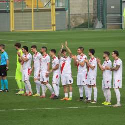 Nogometaši Juventina pred začetkom četrtfinalnega dvoboja v Alessandrii (M. MARSIČ)