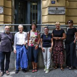 Pred koronejskim zaporom z leve Cuccagna, Massolino, Burla, Richetti in Krasovec