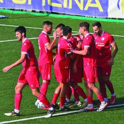 Veselje nogometašev Krasa Repen (FOTODAMJ@N)