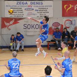 Odbojkarji Soče SloVolley na nedeljski tekmi (FOTODAMJ@N)