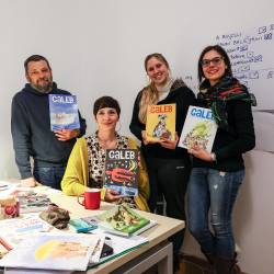 Z desne Carolina Trampuž, Irina Obersnel, Maša Ogrizek in Ivan Mitrevski
