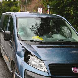 49-letnico je podrlo vozilo fiat scudo, na fotografiji prizorišče nesreče (FOTODAMJ@N)