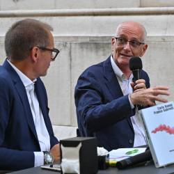 Franco Gabrielli z moderatorjem Mitjo Gialuzem