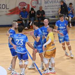 Odbojkarji Soče SloVolley na današnji tekmi (FOTODAMJ@N)
