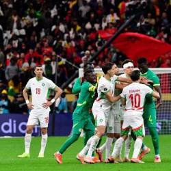Prizor s finalne tekme za naslov afriškega prvaka med Marokom in Senegalom (ANSA)
