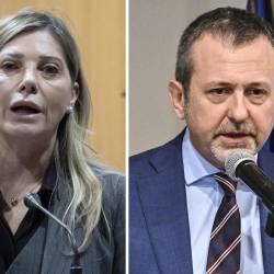 Giusi Bartolozzi in Andrea Delmastro Delle Vedove (ANSA)