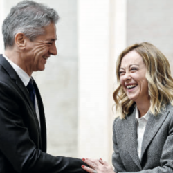 Robert Golob in Giorgia Meloni (ANSA)