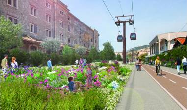 Računalniški prikaz načrta žičnice