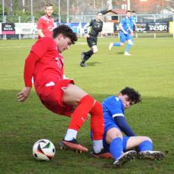 Z lanskega derbija med Krasom in Juventino v Repnu (ARHIV)